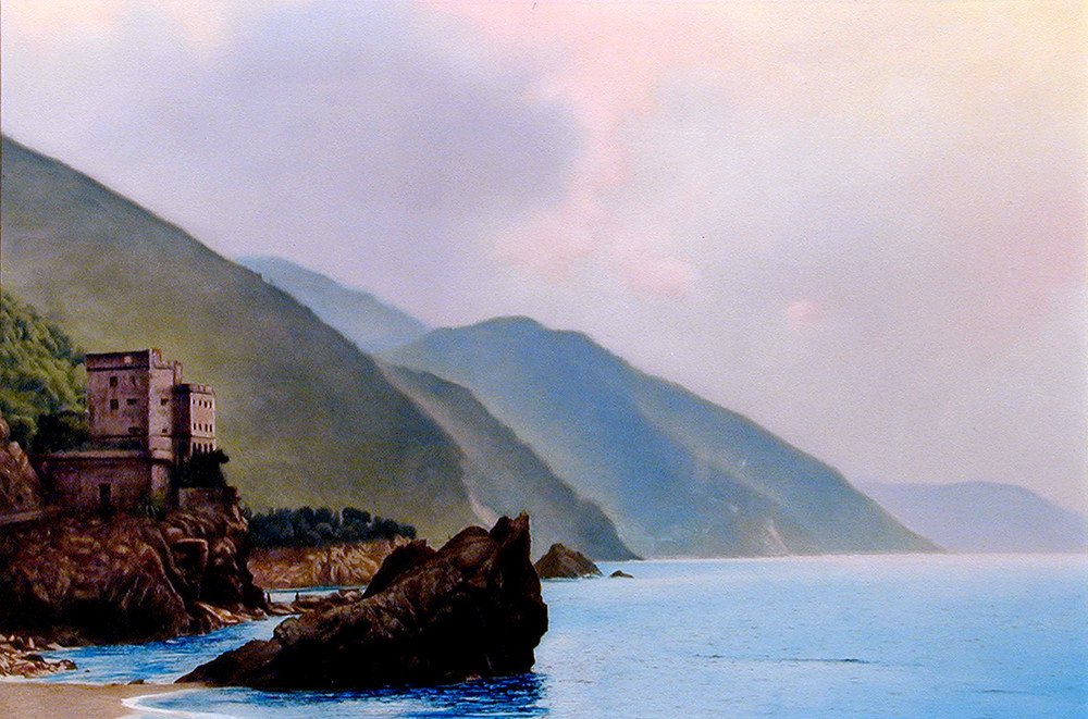 coast-of-liguria-hand-colored-photo-mary-anne-erickson