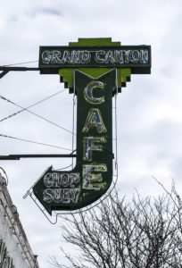 photograph of the Grand Canyon Cafe sign